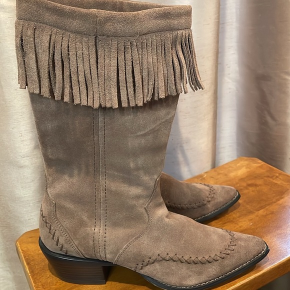 DURANGO CRUSH MAMIE WESTERN FRINGE & WHIPSTITCH SUEDE BOOT SIZE 6.5 NWOT - Picture 6 of 13